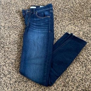 dark wash dry goods jeans